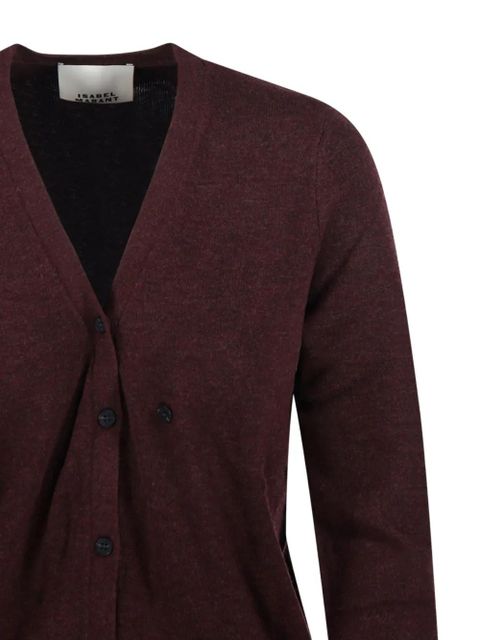 MARANT ÉTOILE button-front V-neck cardigan - Red