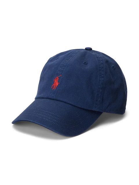 Polo Ralph Lauren czapka z daszkiem bawełniana kolor granatowy gładka 211912843