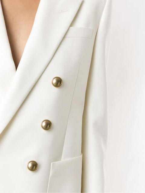 Saint Laurent double-breasted wool blazer - White