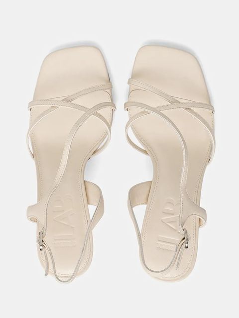 Answear.LAB sandały skórzane kolor beżowy