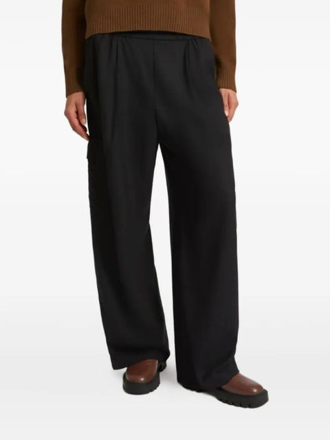 Yves Salomon cargo drawstring trousers - Black