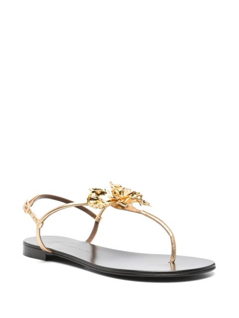 Giuseppe Zanotti Orchid flat sandals - Gold - zdjęcie produktu nr 2