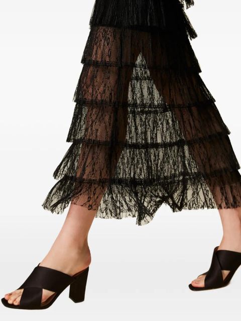 TWINSET lace maxi skirt - Black