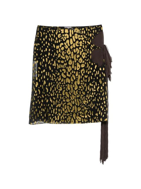 Ferragamo animal-print midi skirt - Black - zdjęcie produktu nr 1