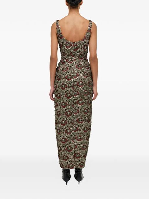Simkhai Ravenna floral-print midi dress - Gold