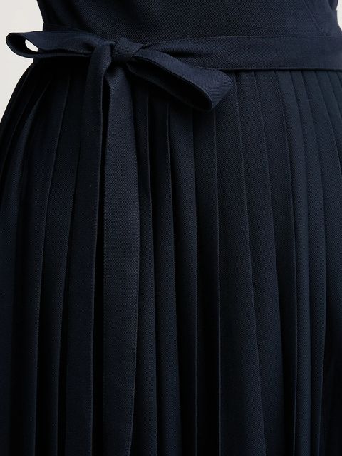 Tommy Hilfiger sukienka kolor granatowy maxi rozkloszowana WW0WW45733