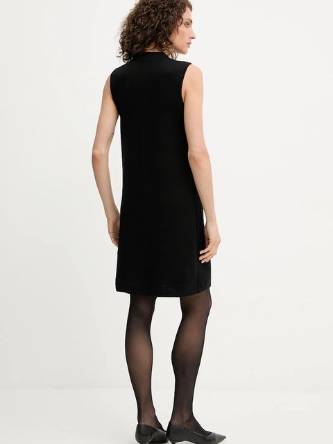 Luisa Spagnoli sukienka wełniana kolor czarny mini prosta 100065