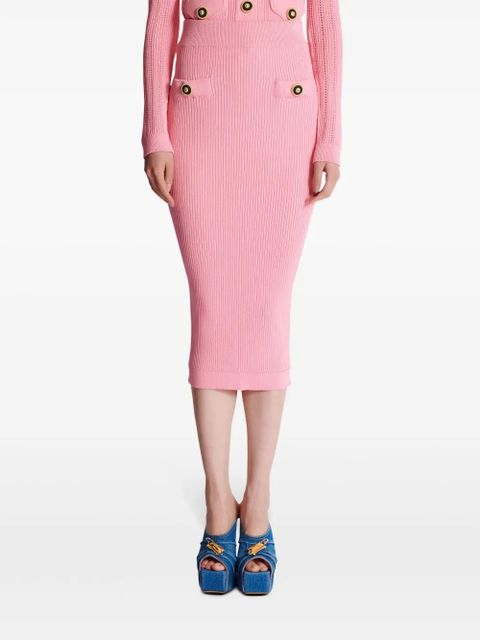 Balmain knitted midi skirt - Pink - zdjęcie produktu nr 2