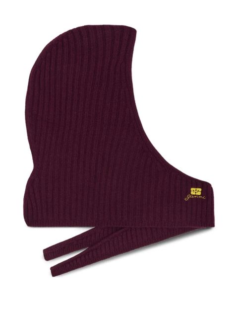 GANNI embroidered-logo balaclava - zdjęcie produktu nr 1