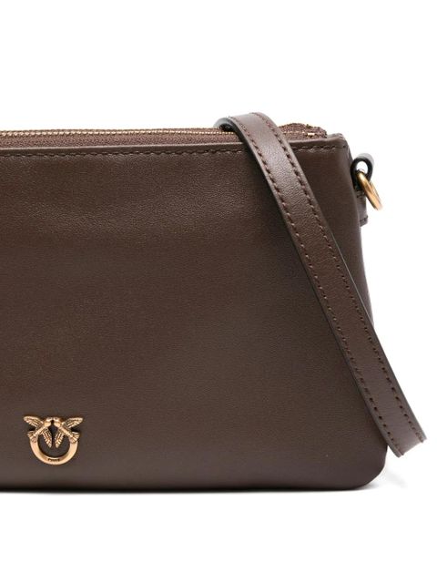 PINKO double-zip leather cross body bag - Brown