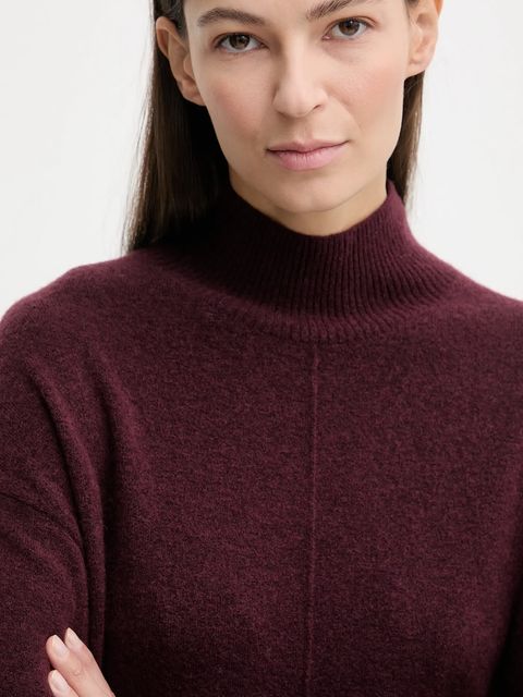 Marc O'Polo sukienka z dodatkiem wełny kolor bordowy mini oversize 5000007471