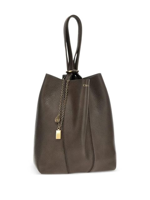 Chloé large Chloé Spin tote bag - Grey - zdjęcie produktu nr 2