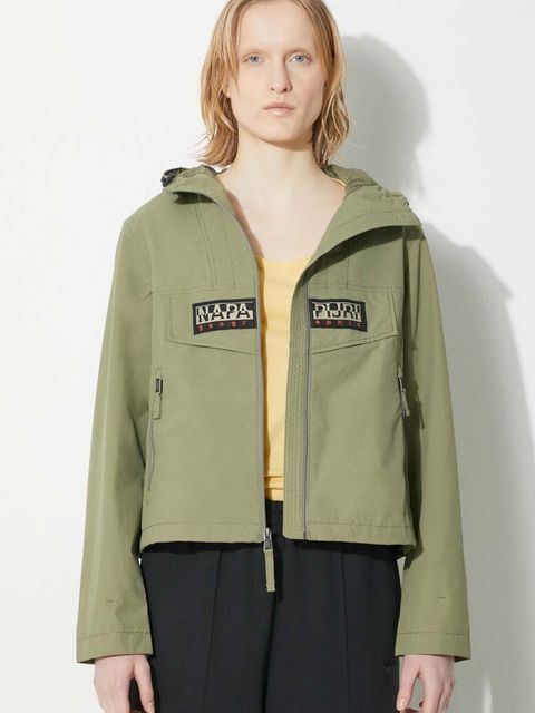 Napapijri kurtka Rainforest Op S W damska kolor zielony przejściowa NP0A4HTRGAE1 - zdjęcie produktu nr 1