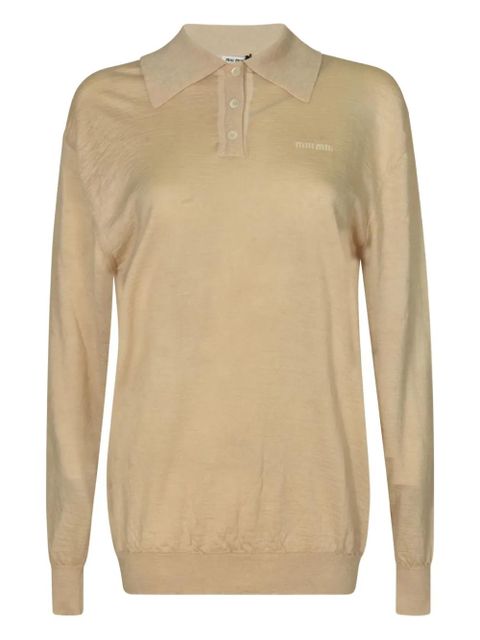 Miu Miu long-sleeves polo shirt - ALBINO - zdjęcie produktu nr 1
