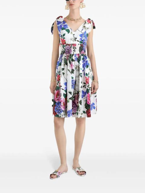 Dolce & Gabbana floral-print mini dress - White - zdjęcie produktu nr 2
