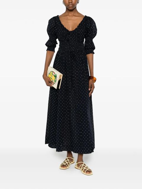 DÔEN Ischia polka-dot midi dress - Blue - zdjęcie produktu nr 2