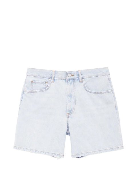 ANINE BING Delaney frayed-edge denim shorts - Blue - zdjęcie produktu nr 1