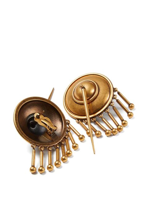 Versace fringed medallion earrings - Gold - zdjęcie produktu nr 2