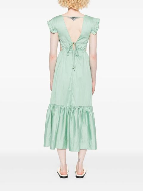 FARM Rio cut-out midi dress - Green