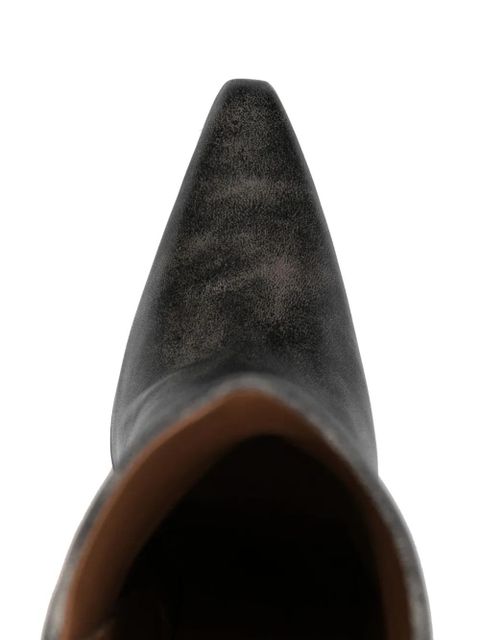 Paris Texas 90mm pointed-toe leather ankle boots - Black