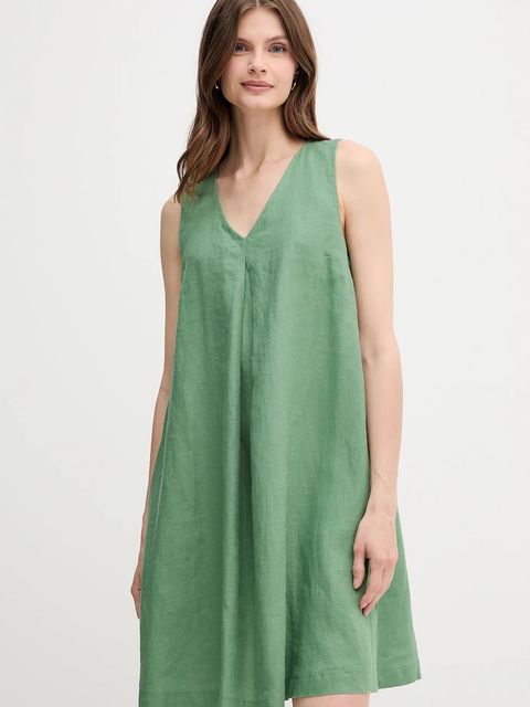 United Colors of Benetton sukienka lniana - zdjęcie produktu nr 1