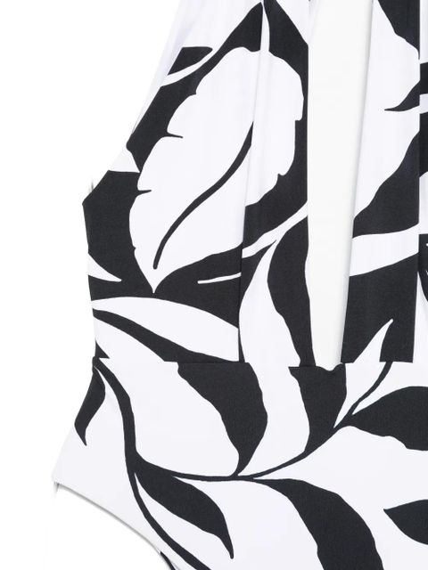 Max Mara Clava floral tie swimsuit - White