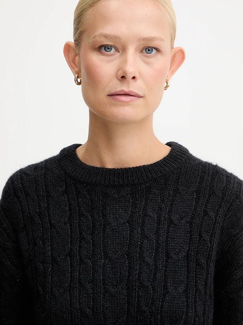 Silvian Heach sweter z domieszką wełny MARKOVKA damski kolor czarny GPA25146MA