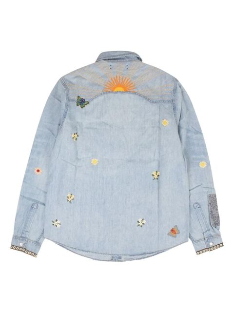 AMIRI embroidered denim shirt - Blue - zdjęcie produktu nr 2