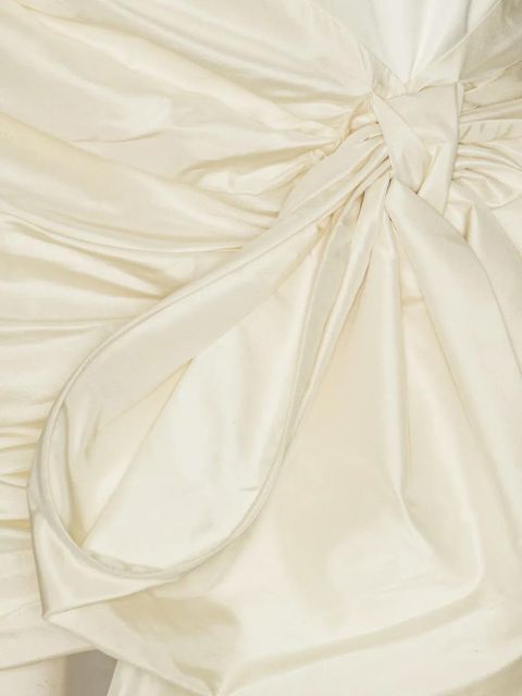 ROTATE BIRGER CHRISTENSEN bow halterneck mini dress - White