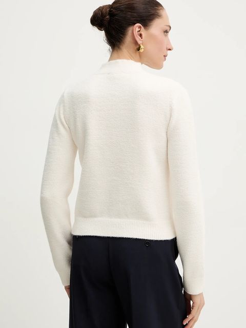 Morgan sweter damski kolor beżowy z półgolfem MIRO