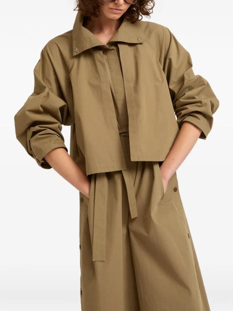 Yves Salomon oversized cotton coat - Brown