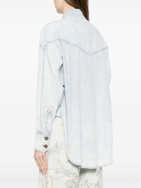 ZIMMERMANN drop-shoulder denim shirt - Blue