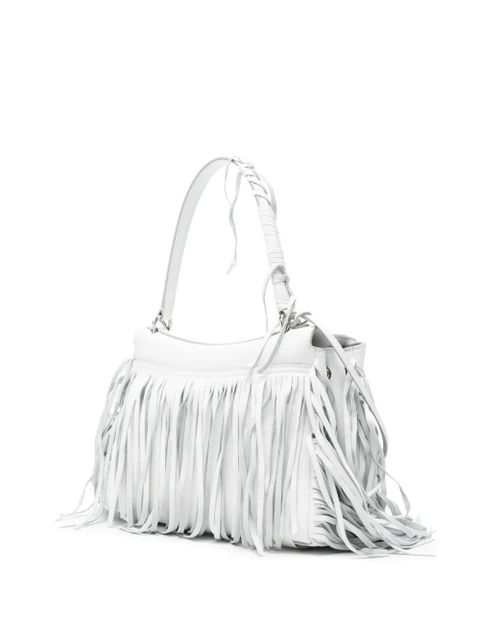 Balenciaga small Rodeo fringed tote bag - White