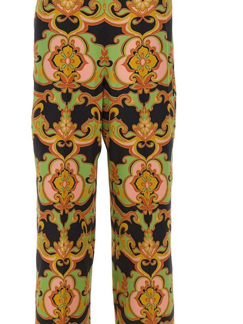 ETRO floral palazzo pants - Black