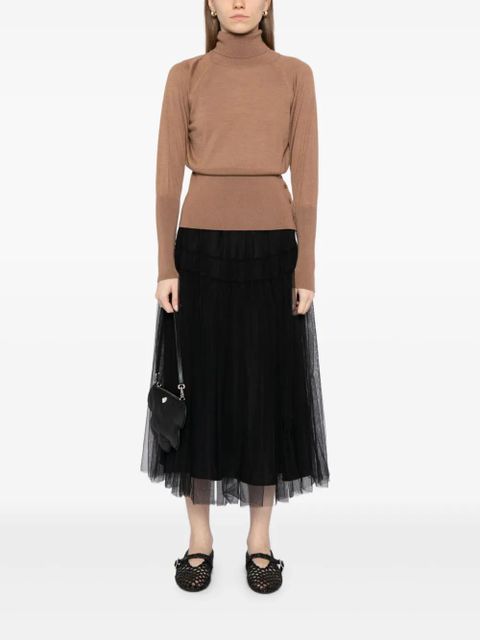 Simone Rocha fitted high-neck top - Brown
