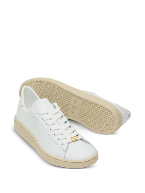 Valentino Garavani logo leather sneakers - White