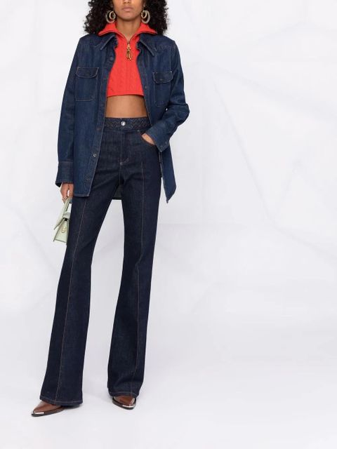 ETRO cropped cable-knit vest - Red