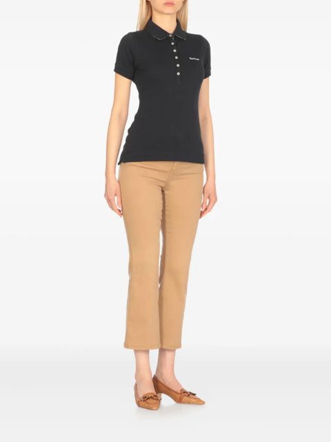 Barbour six-button embroidered-logo polo shirt - Blue