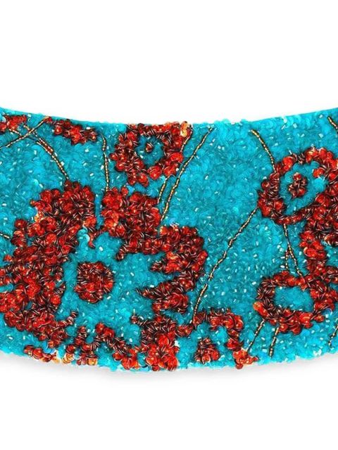 DRIES VAN NOTEN embroidered cummerbund - Blue - zdjęcie produktu nr 2