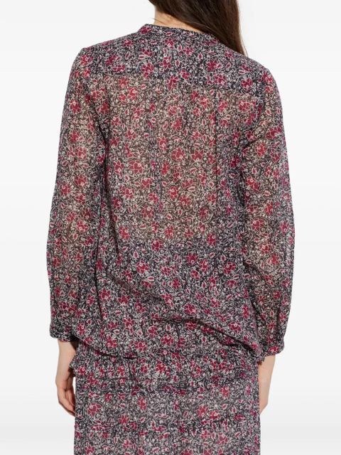 MARANT ÉTOILE Maria floral buttoned top - Black
