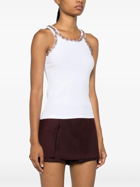PINKO crystal-embellished tank top - White - zdjęcie produktu nr 2