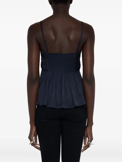 Zadig&Voltaire ruched satin top - Blue