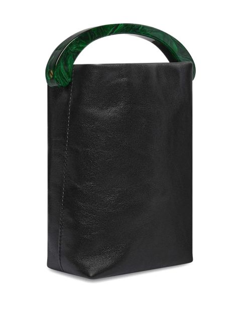 DRIES VAN NOTEN micro leather tote bag - Black