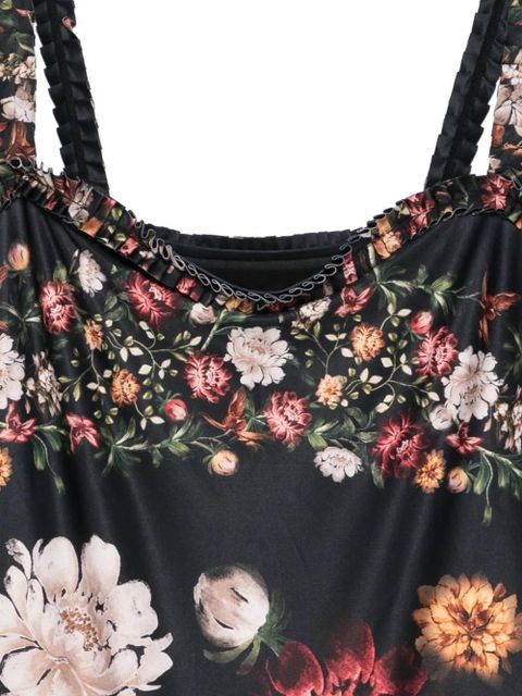 Agua By Agua Bendita Limon Paramo ruffled-floral swimsuit - Blue - zdjęcie produktu nr 2