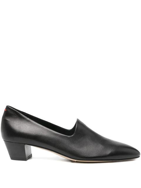 Aeyde 40mm almond-toe block-heel loafers - Black - zdjęcie produktu nr 1