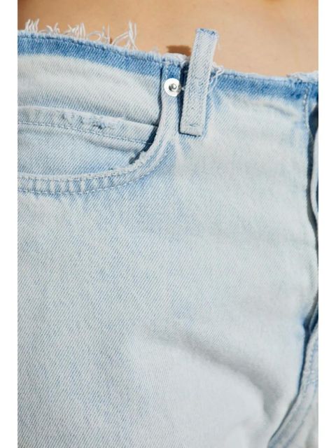 Balenciaga distressed contrasting trim jeans - Blue