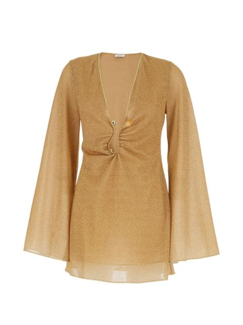 Oséree Lumière bell-sleeve mini dress - Neutrals - zdjęcie produktu nr 1