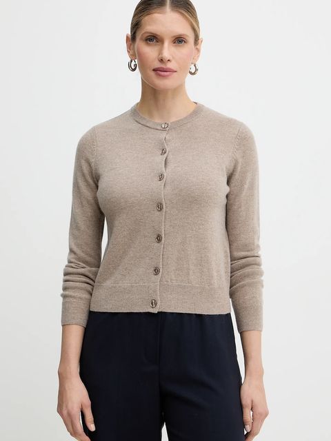 Weekend Max Mara kardigan wełniany NEBBIA damski kolor beżowy lekki 2615341021600 - zdjęcie produktu nr 1