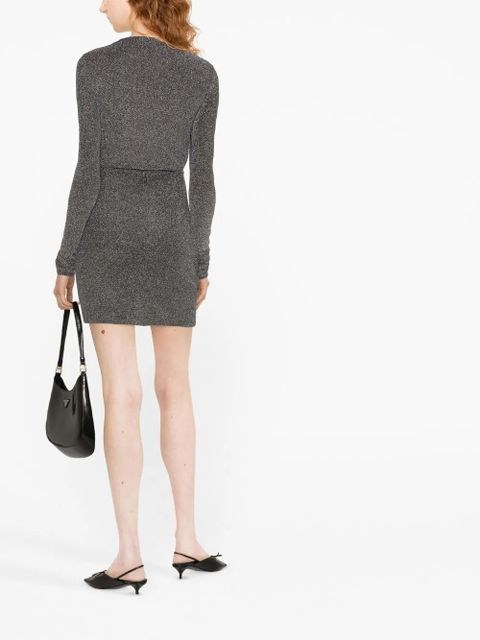 MARANT ÉTOILE Bergen draped mini skirt - Silver - zdjęcie produktu nr 2