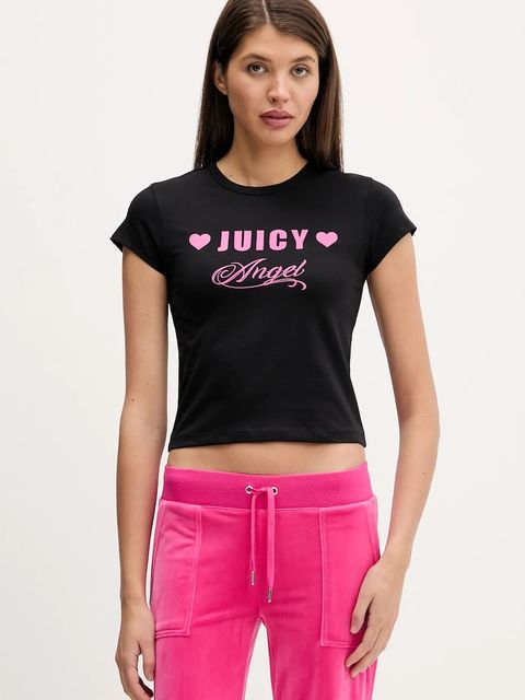 Juicy Couture t-shirt Angel damski kolor czarny JCNCT126461 - zdjęcie produktu nr 1